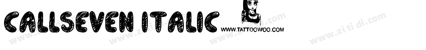 CallSeven Italic字体转换
